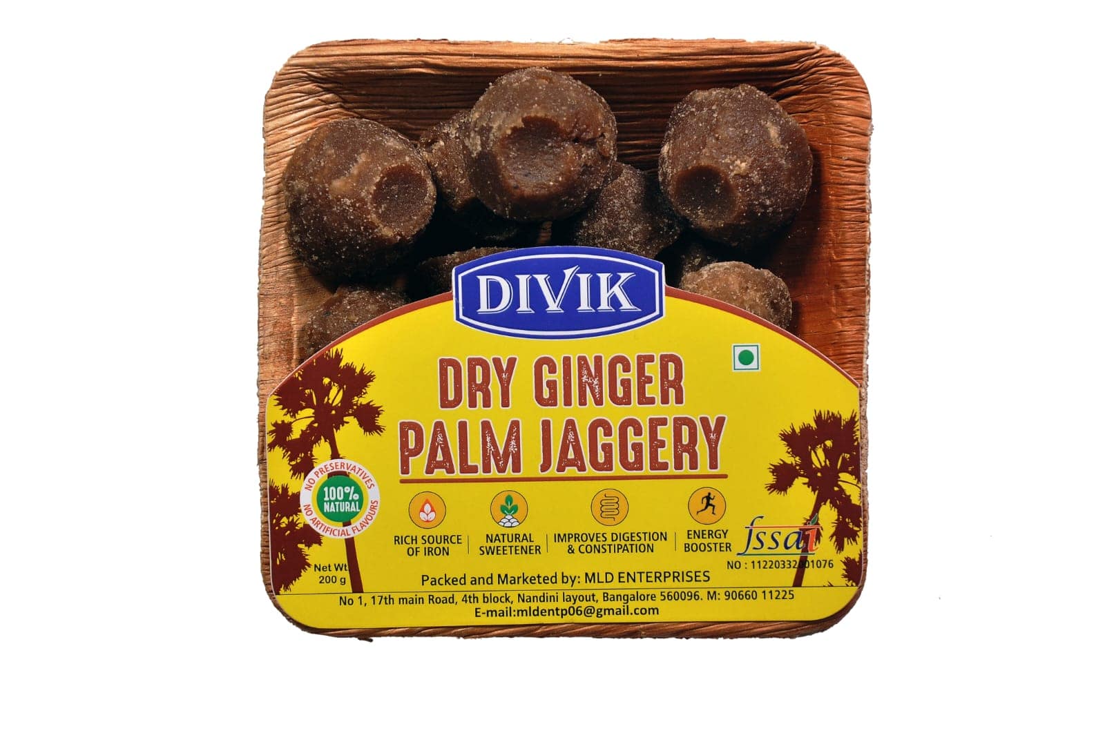7550937521658176_1 MASALA PALM JAGGERY 200 GMS - Image 1
